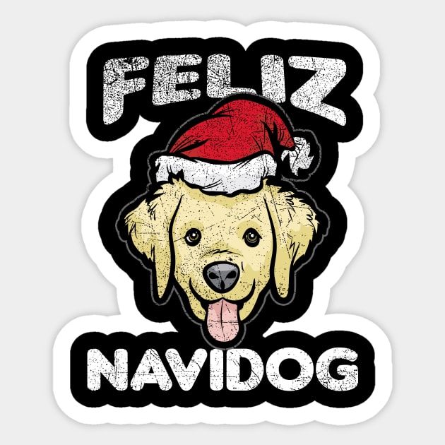 Christmas-Santa Feliz Navidog Sticker by AlphaDistributors